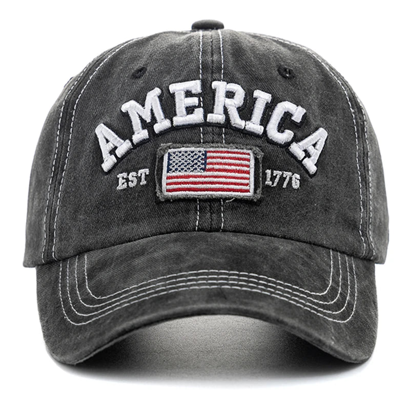 Patriotic America Vintage Baseball Cap by CoalsRun