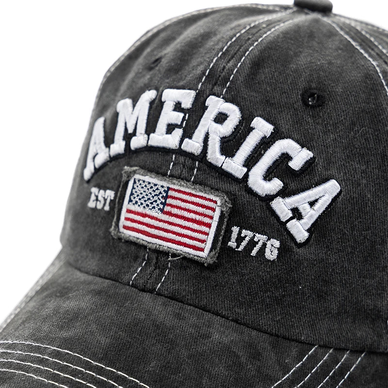 Patriotic America Vintage Baseball Cap by CoalsRun